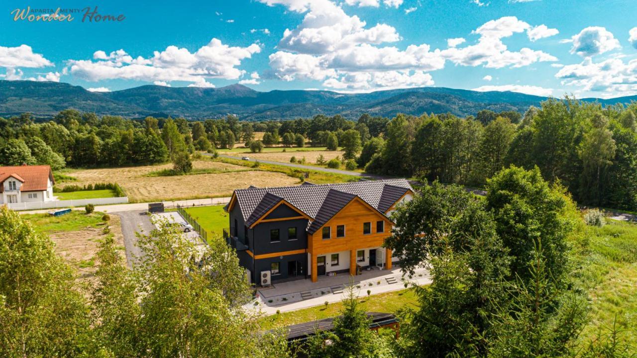Wonder Home - Apartamenty Halo Karkonosze Z Ogrodem, Sezonowym Basenem, Placem Zabaw I Widokiem Na Sniezke - Zlokalizowane Blisko Karpacza Mysłakowice 外观 照片